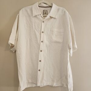 Jamaica Jaxx Men's XL Off-white Buttoned Down Collared Dress Shirt